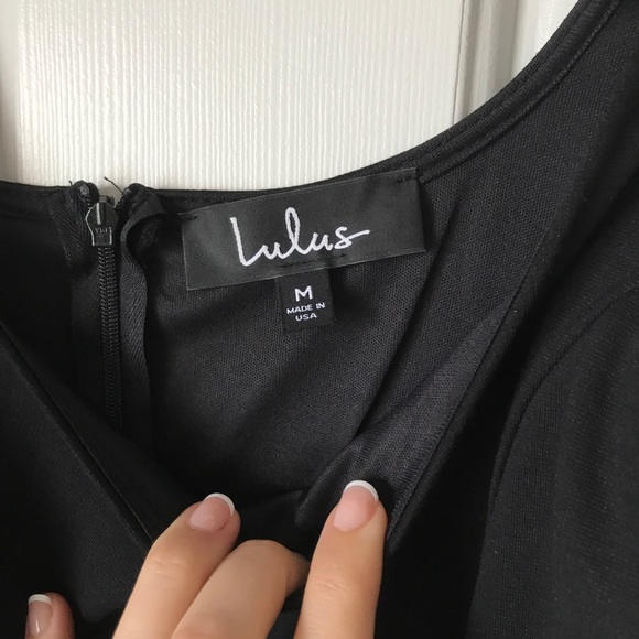 Lulu’s black stretch scoop mini dress - Picture 4 of 5